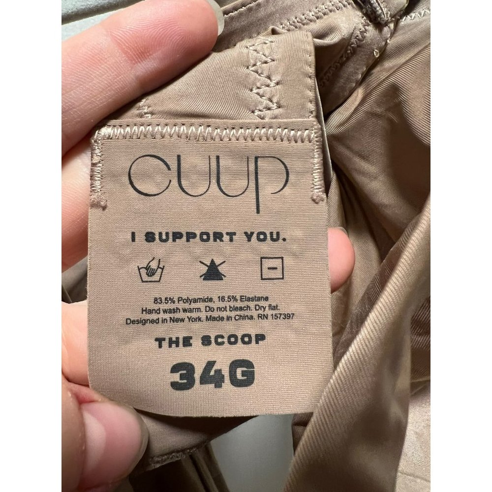 CUUP | The Scoop Bra Brown Sz 34G - Picture 2 of 3